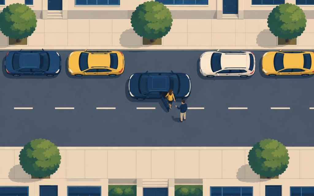 Ilustração da aula Parada, estacionamento e manobras