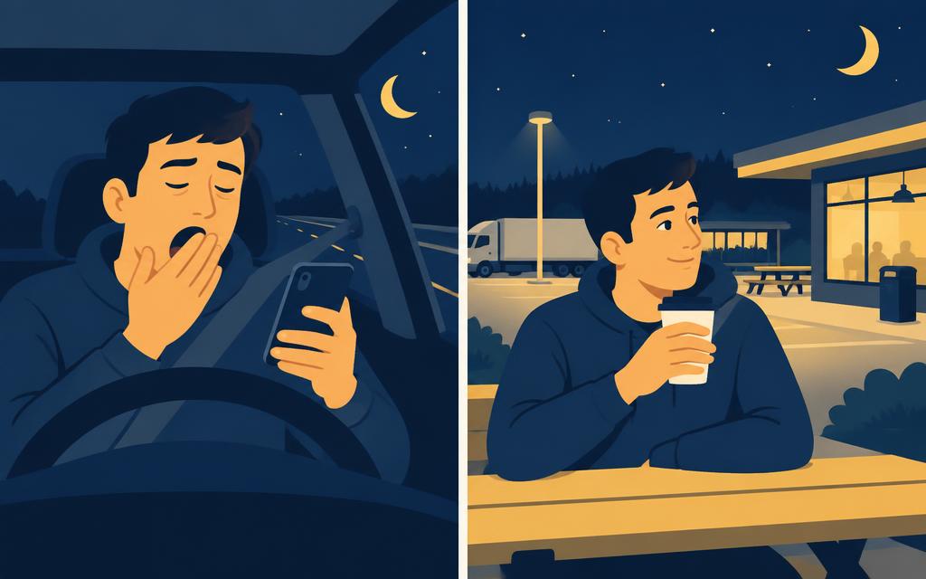 Ilustração da aula Condutor: fadiga, distração, álcool e medicamentos