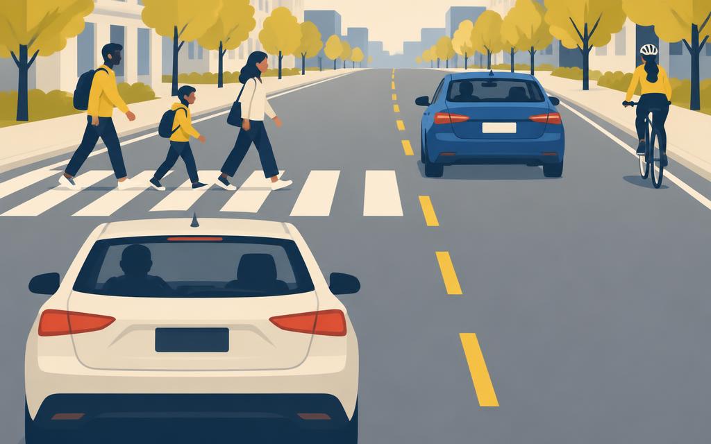 Ilustração da aula Pedestres, ciclistas e veículos não motorizados